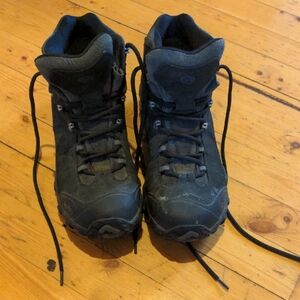 Men's Black Oboz Waterproof Hiking Boots US 11